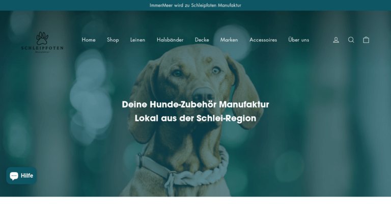 Portfolio Projekt: Schleipfoten Manufaktur